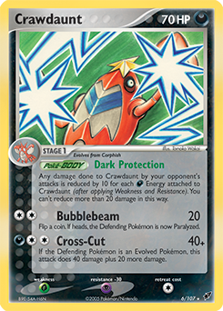 Crawdaunt #6 Crawdaunt - Deoxys - #6 - Pokemon TCG card
