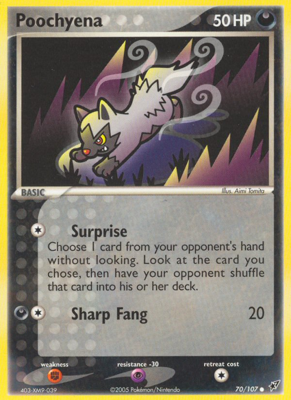 Poochyena - Deoxys - #70 - Pokemon TCG card