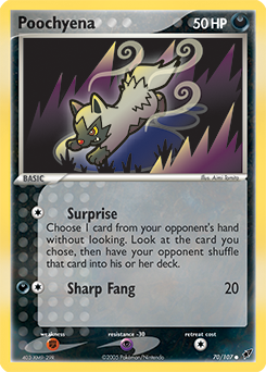 Poochyena #70 Poochyena - Deoxys - #70 - Pokemon TCG card