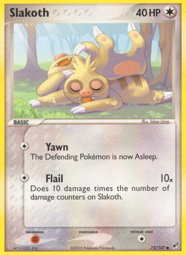 Slakoth - Deoxys - #73 - Pokemon TCG card
