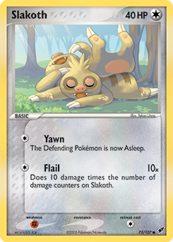 Slakoth #73 Slakoth - Deoxys - #73 - Pokemon TCG card
