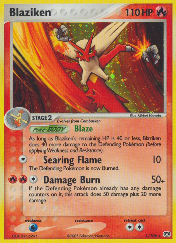 Blaziken - Emerald - #1 - Pokemon TCG card