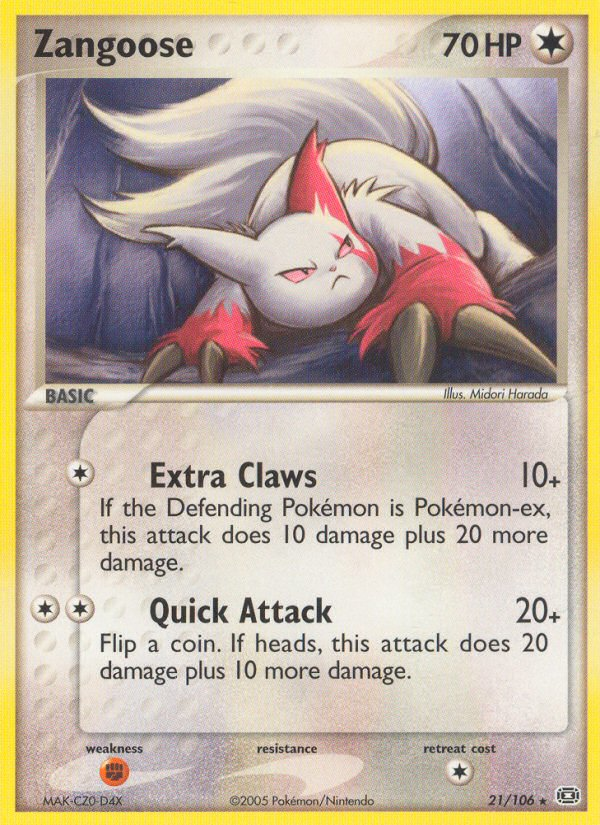 Zangoose - Emerald - #21 - Pokemon TCG card