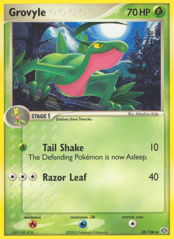 Grovyle - Emerald - #28 - Pokemon TCG card