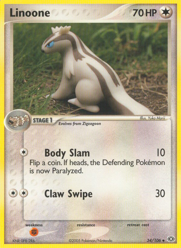 Linoone - Emerald - #34 - Pokemon TCG card