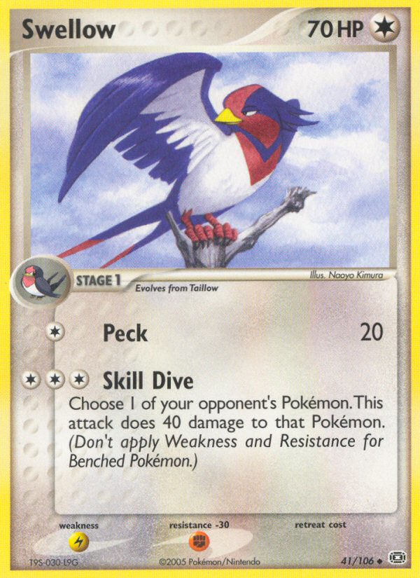 Swellow - Emerald - #41 - Pokemon TCG card