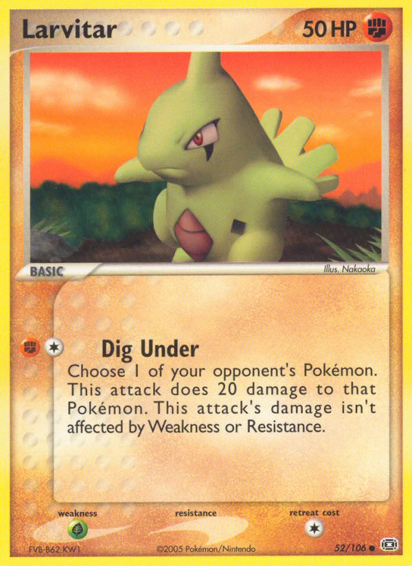 Larvitar - Emerald - #52 - Pokemon TCG card