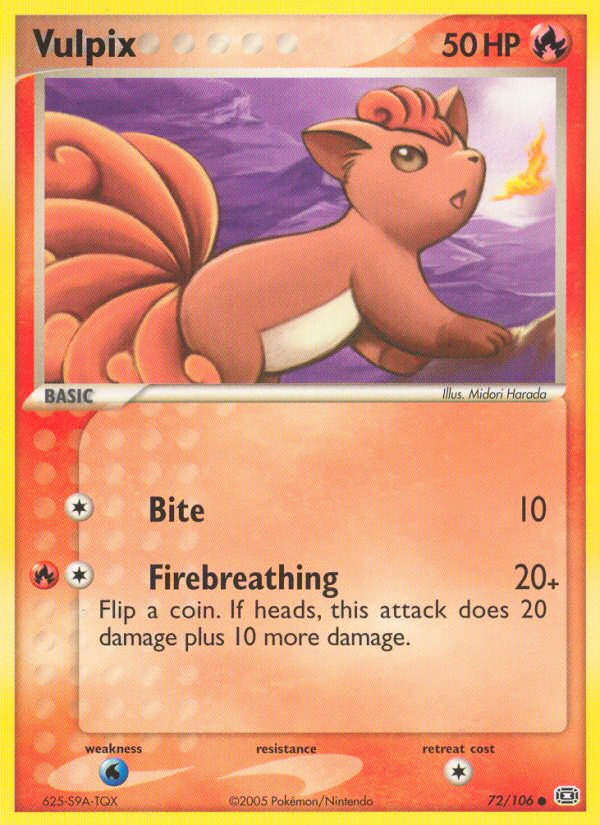 Vulpix - Emerald - #72 - Pokemon TCG card