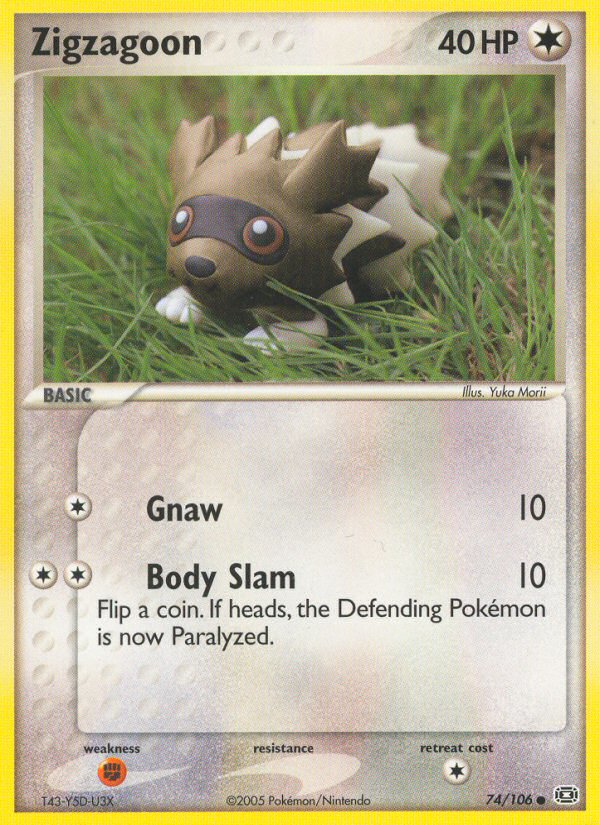 Zigzagoon - Emerald - #74 - Pokemon TCG card