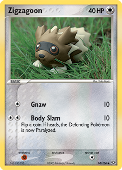 Zigzagoon #74 Zigzagoon - Emerald - #74 - Pokemon TCG card