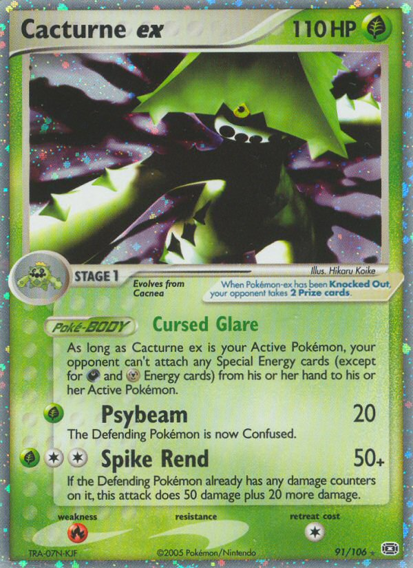 Cacturne ex - Emerald - #91 - Pokemon TCG card
