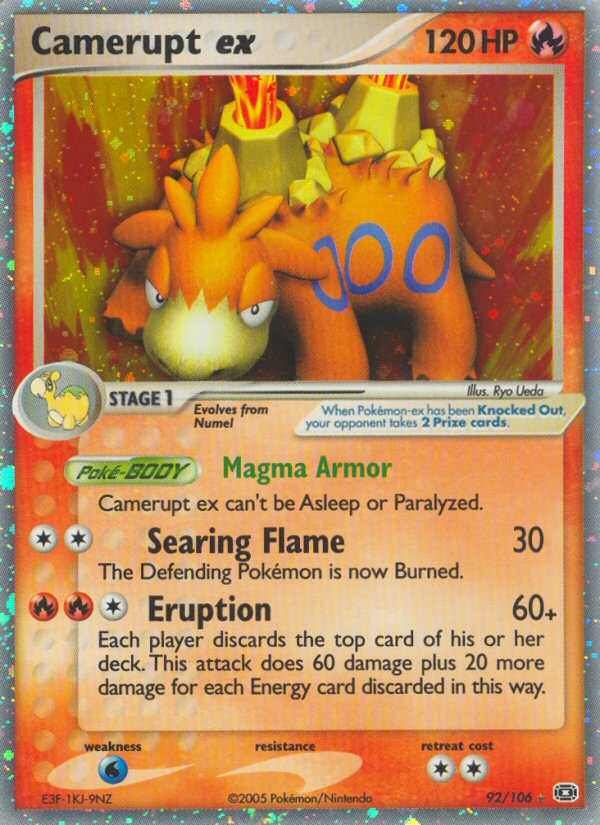 Camerupt ex - Emerald - #92 - Pokemon TCG card