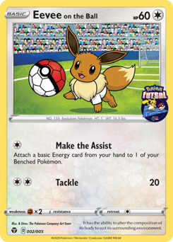 Eevee on the Ball - Pokémon Futsal Collection - #2 - Pokemon TCG card