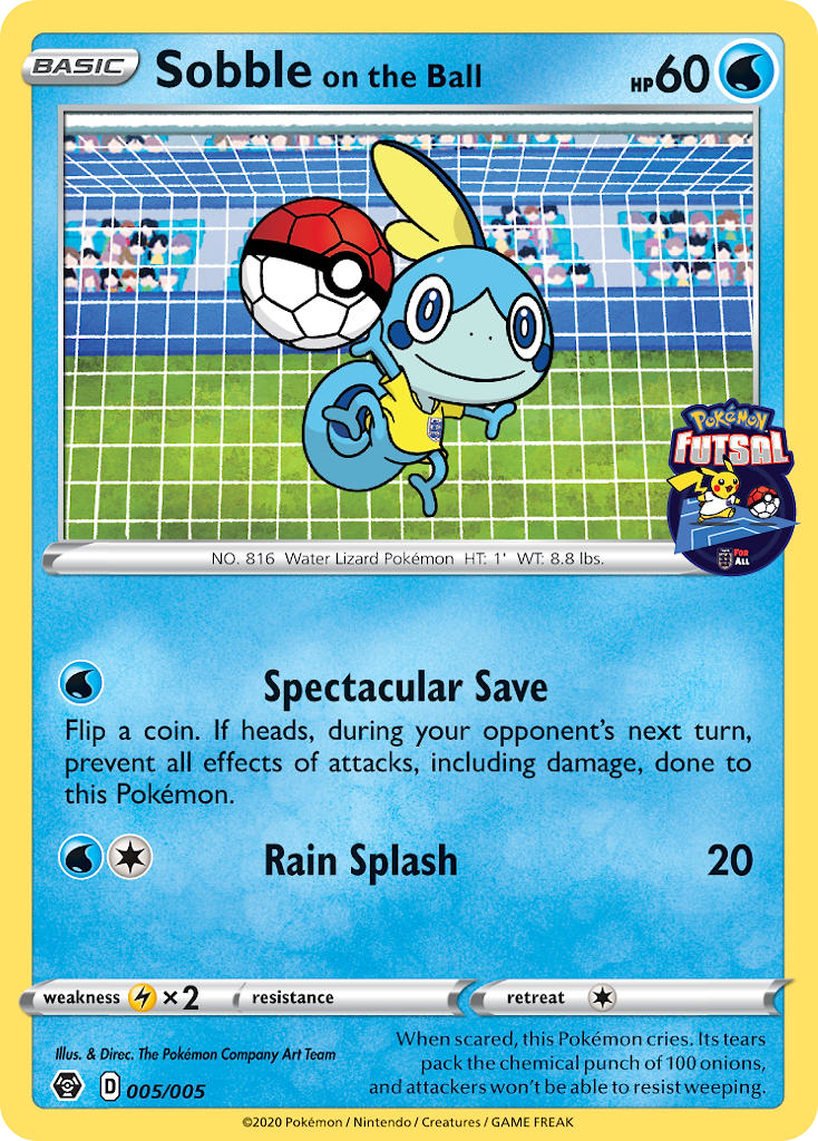 Sobble on the Ball - Pokémon Futsal Collection - #5 - Pokemon TCG card