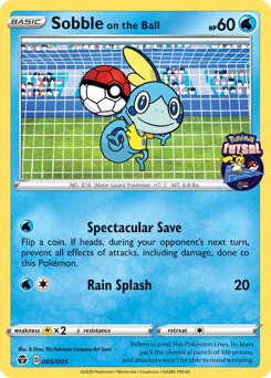 Sobble on the Ball - Pokémon Futsal Collection - #5 - Pokemon TCG card