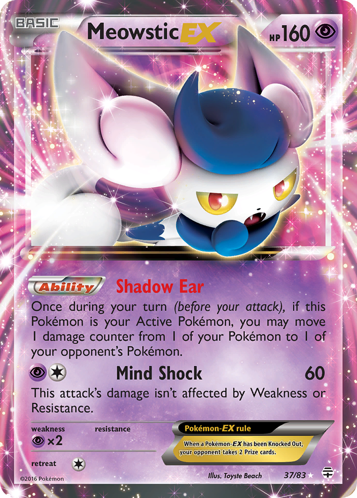 Meowstic-EX - Generations - #37 - Pokemon TCG card