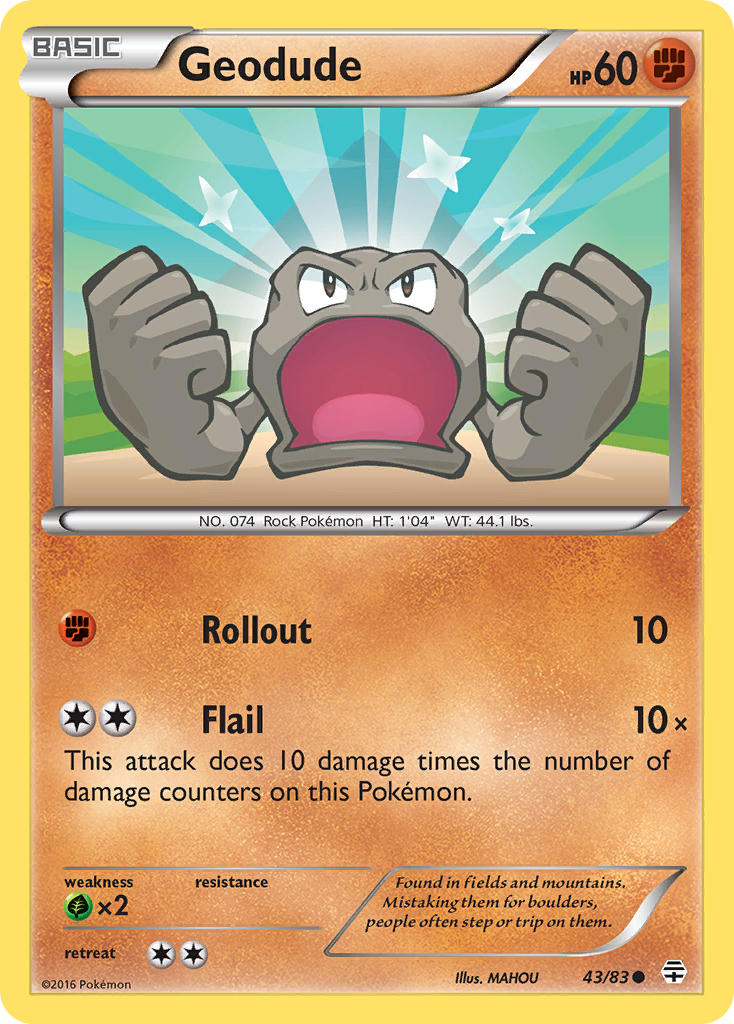Geodude - Generations - #43 - Pokemon TCG card