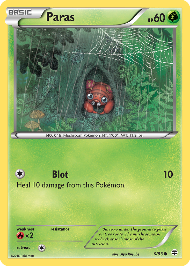 Paras - Generations - #6 - Pokemon TCG card