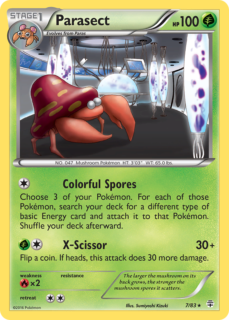Parasect - Generations - #7 - Pokemon TCG card