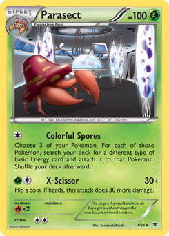 Parasect - Generations - #7 - Pokemon TCG card