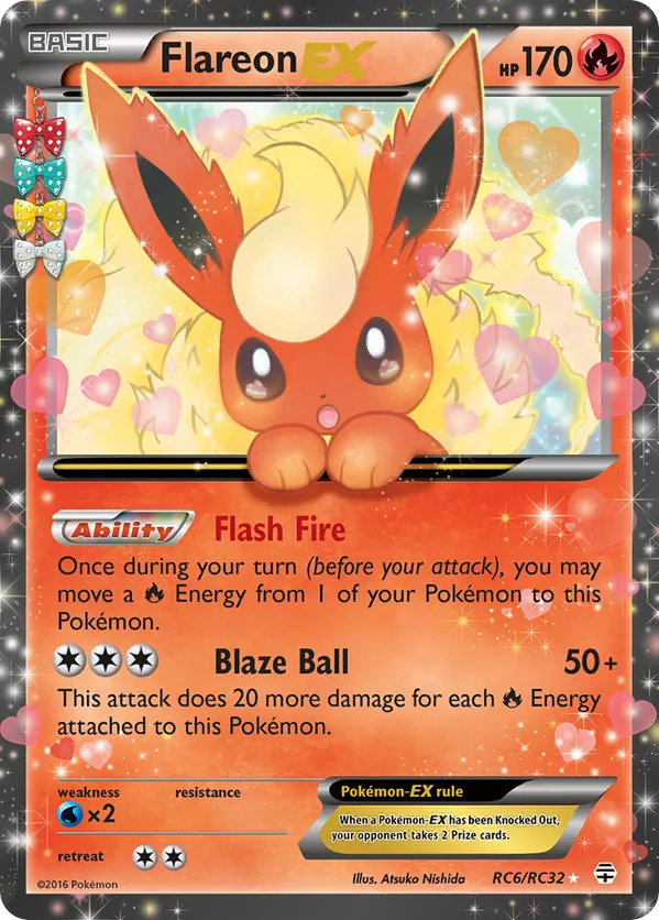 Flareon-EX - Generations: Radiant Collection - #RC6 - Pokemon TCG card