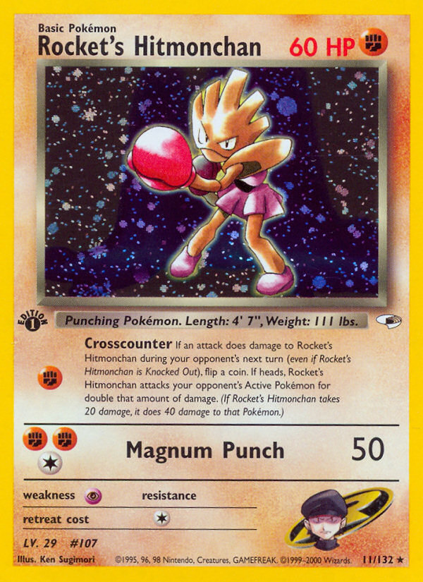 Rocket's Hitmonchan - Gym Heroes - #11 - Pokemon TCG card