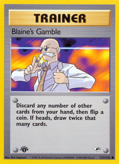 Blaine's Gamble - Gym Heroes - #121 - Pokemon TCG card