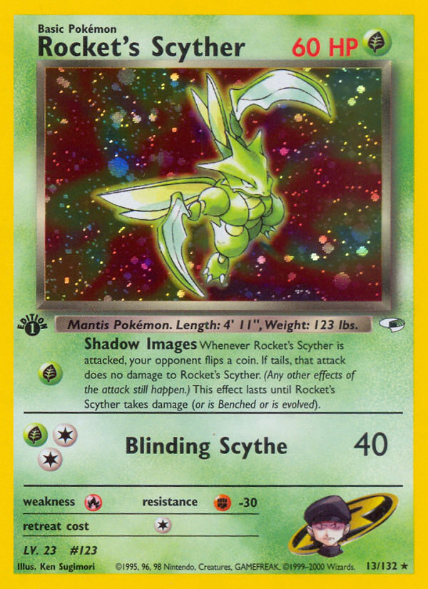 Rocket's Scyther - Gym Heroes - #13 - Pokemon TCG card