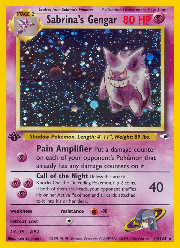 Sabrina's Gengar - Gym Heroes - #14 - Pokemon TCG card