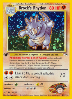 Brock's Rhydon #2 Brock's Rhydon - Gym Heroes - #2 - Pokemon TCG card