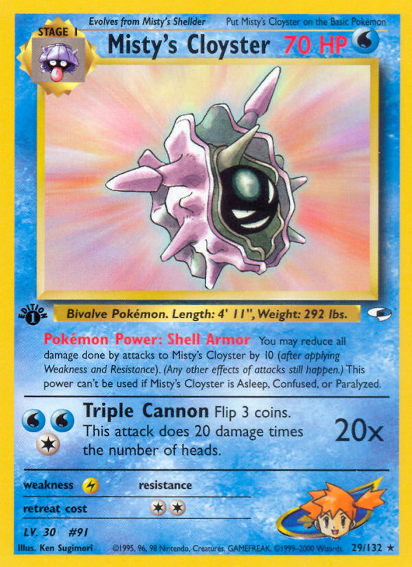 Misty's Cloyster - Gym Heroes - #29 - Pokemon TCG card