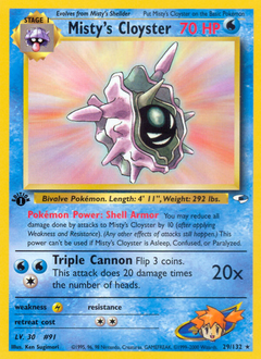 Misty's Cloyster #29 Misty's Cloyster - Gym Heroes - #29 - Pokemon TCG card