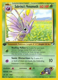 Sabrina's Venomoth #34 Sabrina's Venomoth - Gym Heroes - #34 - Pokemon TCG card