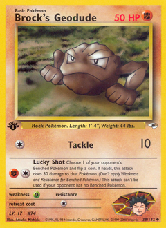 Brock's Geodude #38 Brock's Geodude - Gym Heroes - #38 - Pokemon TCG card