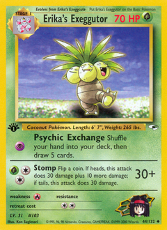 Erika's Exeggutor #44 Erika's Exeggutor - Gym Heroes - #44 - Pokemon TCG card