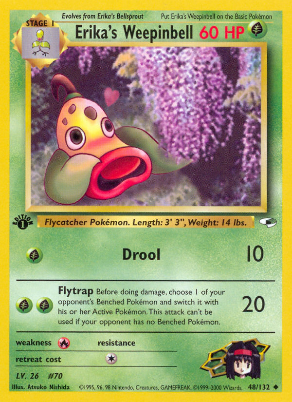 Erika's Weepinbell - Gym Heroes - #48 - Pokemon TCG card