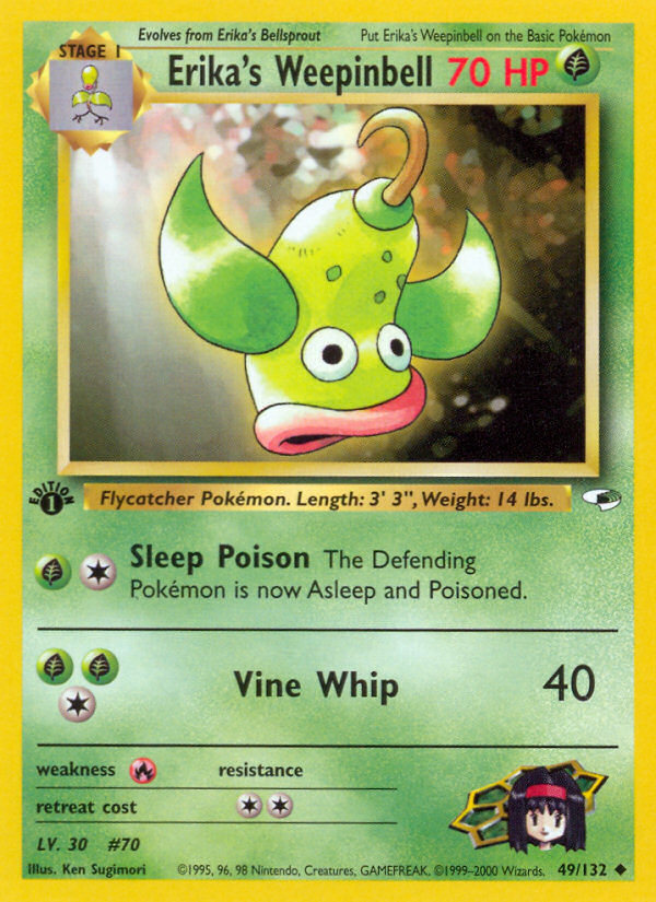 Erika's Weepinbell - Gym Heroes - #49 - Pokemon TCG card