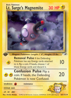 Lt. Surge's Magnemite #50 Lt. Surge's Magnemite - Gym Heroes - #50 - Pokemon TCG card