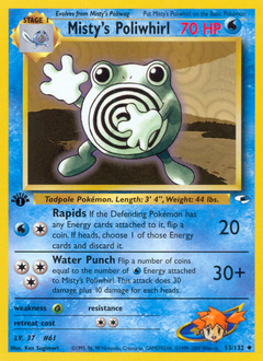 Misty's Poliwhirl #53 Misty's Poliwhirl - Gym Heroes - #53 - Pokemon TCG card