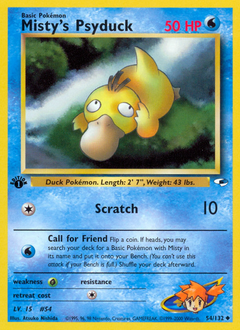 Misty's Psyduck - Gym Heroes - #54 - Pokemon TCG card