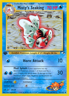 Misty's Seaking #55 Misty's Seaking - Gym Heroes - #55 - Pokemon TCG card