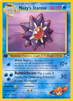 Misty's Starmie - Gym Heroes - #56 - Pokemon TCG card