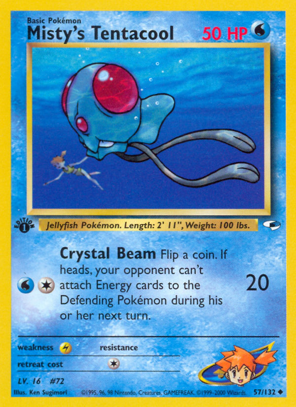 Misty's Tentacool - Gym Heroes - #57 - Pokemon TCG card