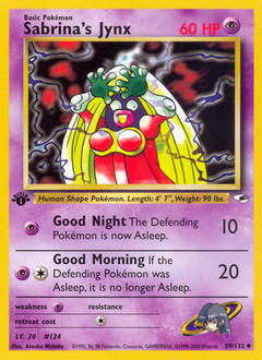 Sabrina's Jynx #59 Sabrina's Jynx - Gym Heroes - #59 - Pokemon TCG card