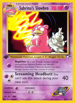 Sabrina's Slowbro - Gym Heroes - #60 - Pokemon TCG card