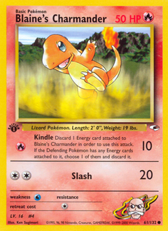 Blaine's Charmander #61 Blaine's Charmander - Gym Heroes - #61 - Pokemon TCG card