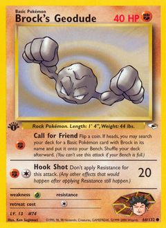 Brock's Geodude - Gym Heroes - #66 - Pokemon TCG card