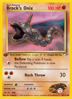 Brock's Onix - Gym Heroes - #69 - Pokemon TCG card