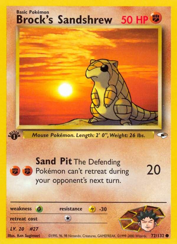 Brock's Sandshrew - Gym Heroes - #72 - Pokemon TCG card