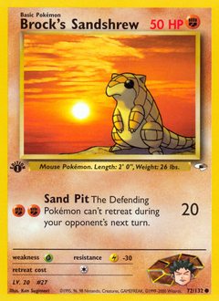 Brock's Sandshrew #72 Brock's Sandshrew - Gym Heroes - #72 - Pokemon TCG card